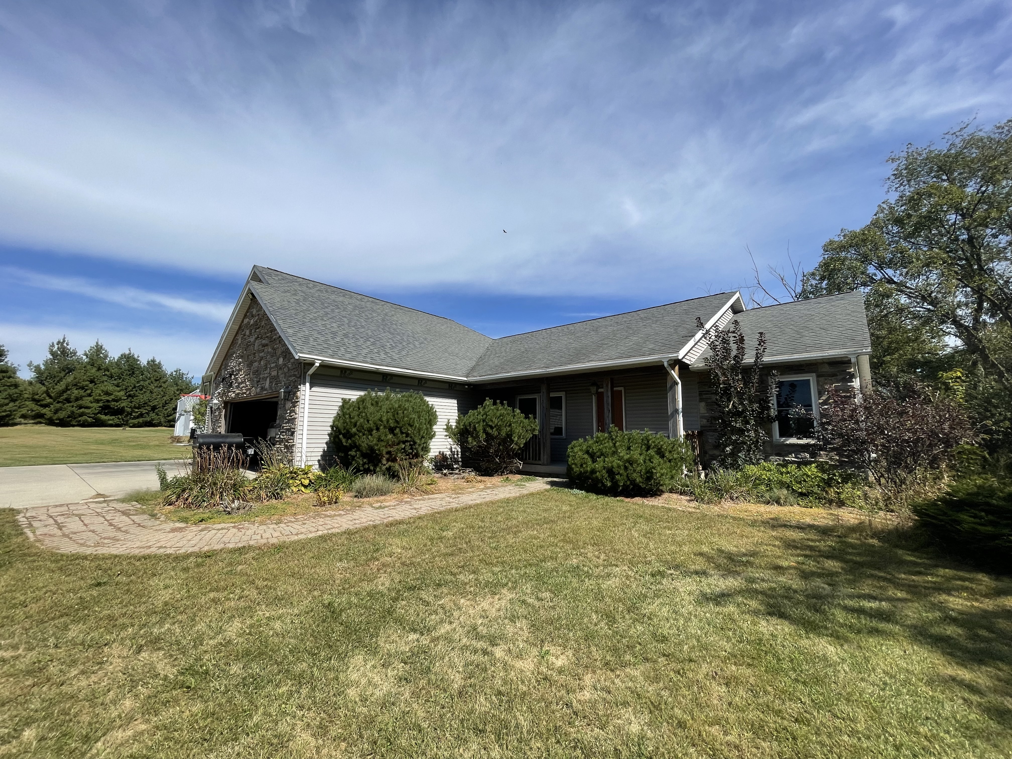 Suburban Wisconsin home with newly replaced roof